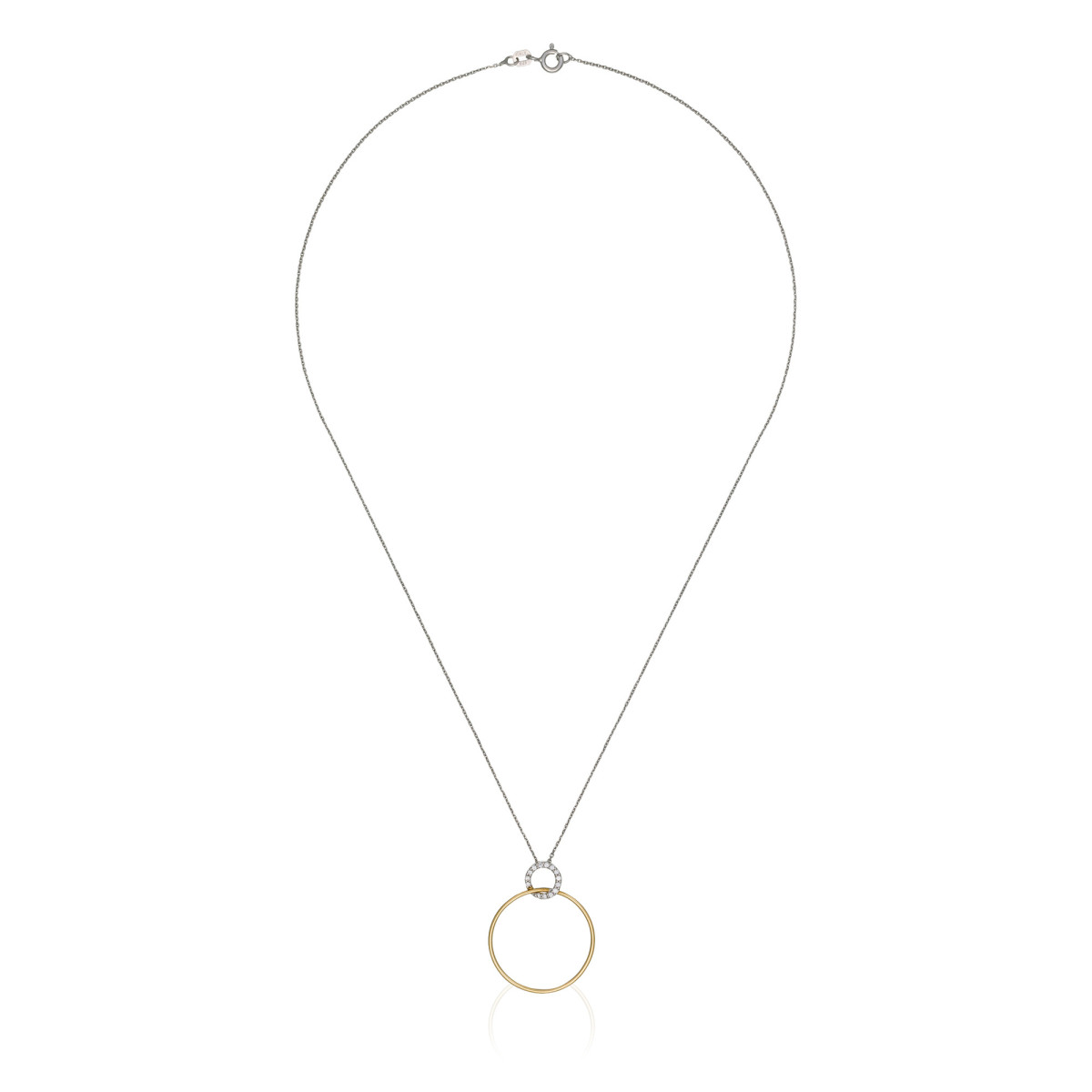 Pendentif Or Bicolore 375 "ACROBATE" Diamants 0.09 cts Pendentif Or Bicolore "ACROBATE" Diamants 0,09 carat + chaine argent offerte