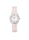 Montre Fille LuluCastagnette Mini Star  bracelet blanc à motif liberty - 38825