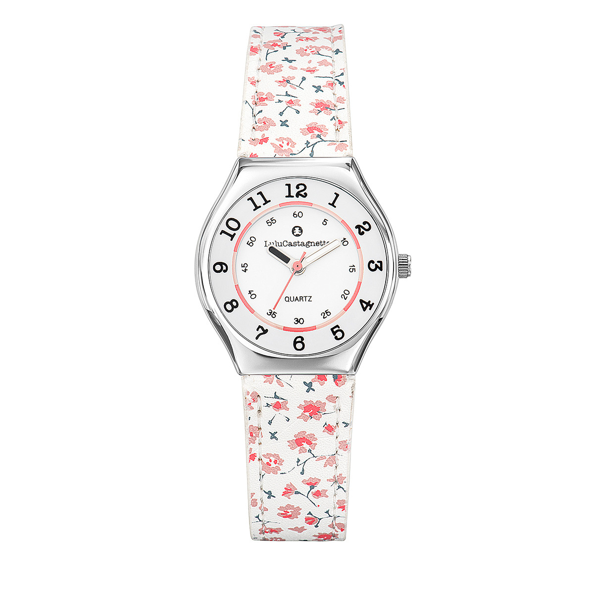 Montre Fille LuluCastagnette Mini Star  bracelet blanc motif liberty - 38825