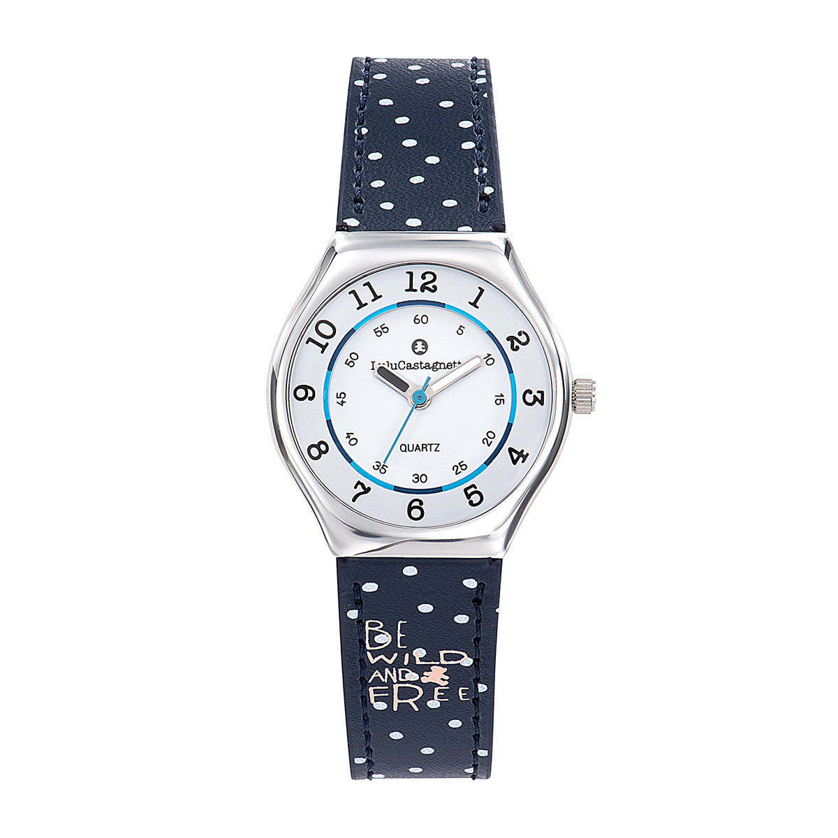 Montre Fille LuluCastagnette Mini Star  bracelet bleu "Be wild and free"- 38852