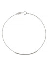 Bracelet or blanc et oxydes de zirconium "Barette or blanc"