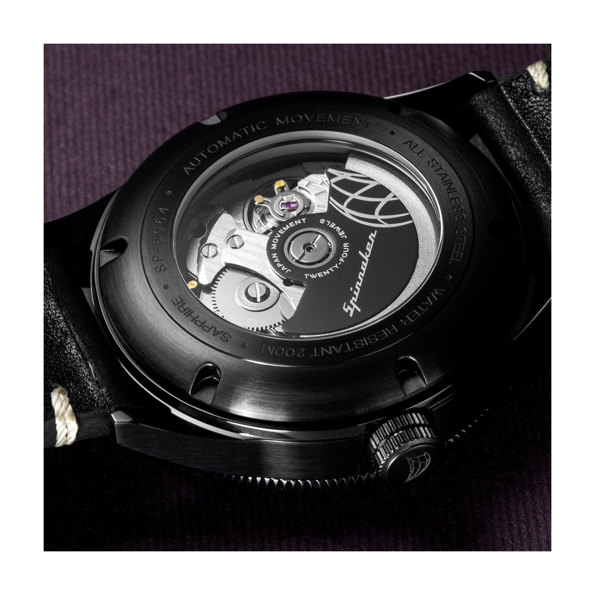 Montre Spinnaker Cahill Automatique Cadran noir - SP-5064-01 Montre Spinnaker Cahill Automatique Cadran noir - SP-5064-01