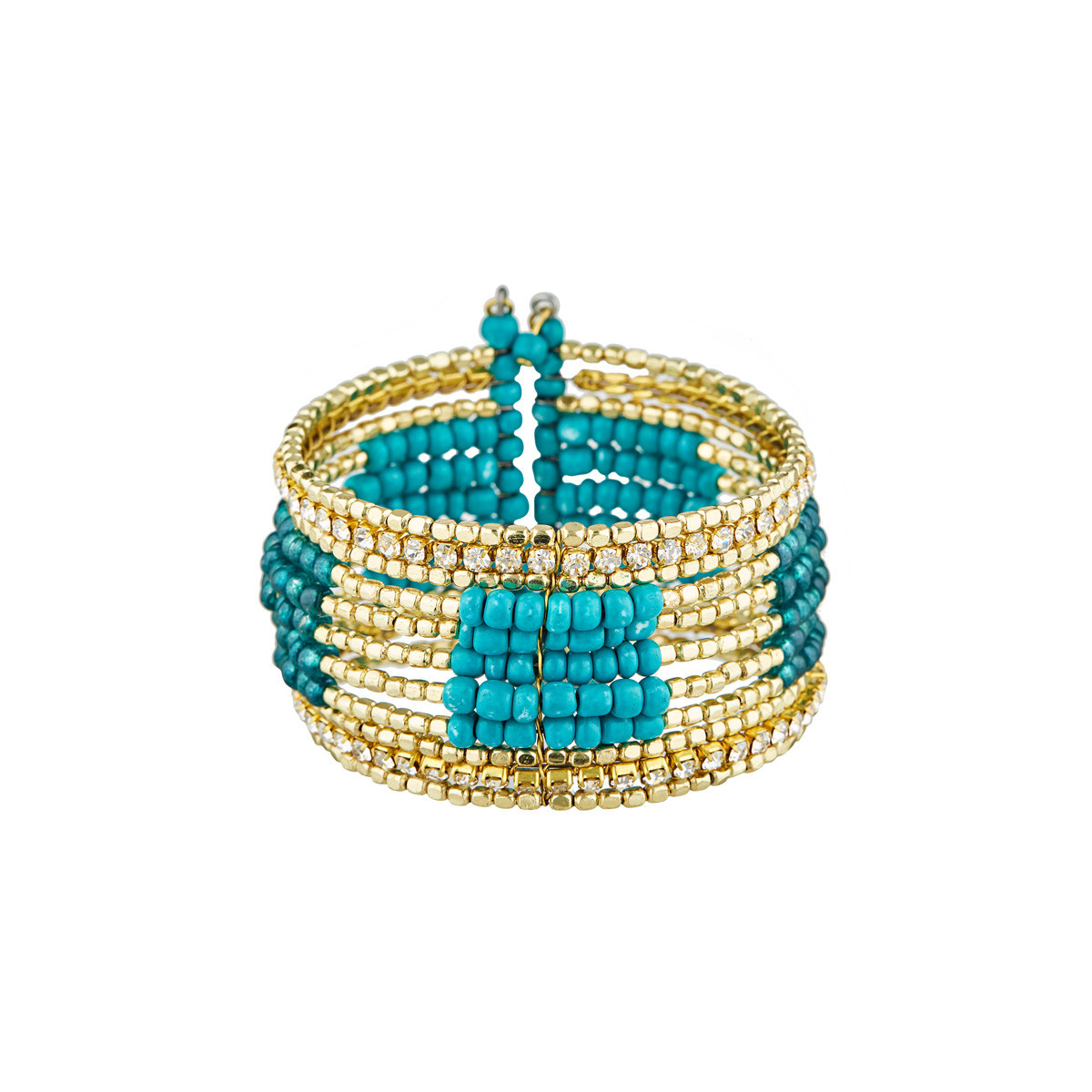Bracelet Ethnique Doré "RAIPUR" Bracelet manchette Ethnique Doré "RAIPUR"
