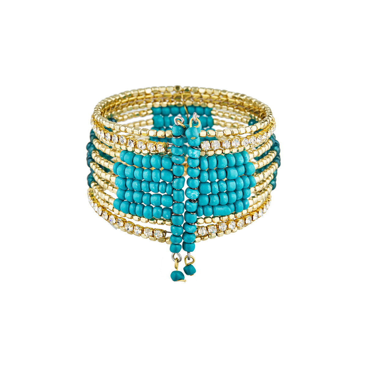 Bracelet Ethnique Doré "RAIPUR" Bracelet manchette Ethnique Doré "RAIPUR"