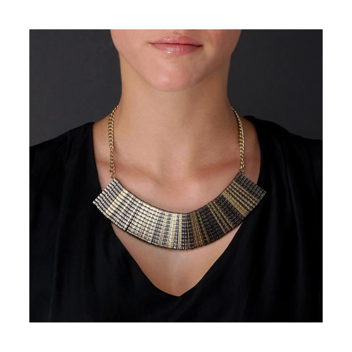 Collier Ethnique Doré "RAWAL" Collier Ethnique Doré "RAWAL"