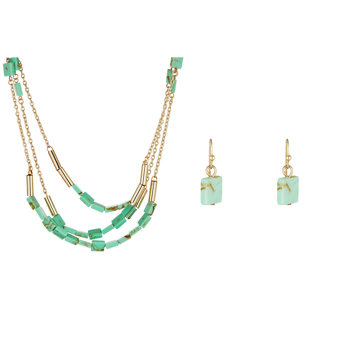 Parure Ethnique Doré "REGARDES MOI DANS LES YEUX" Parure Ethnique Doré "REGARDES MOI DANS LES YEUX" Boucles d'oreilles + Collier