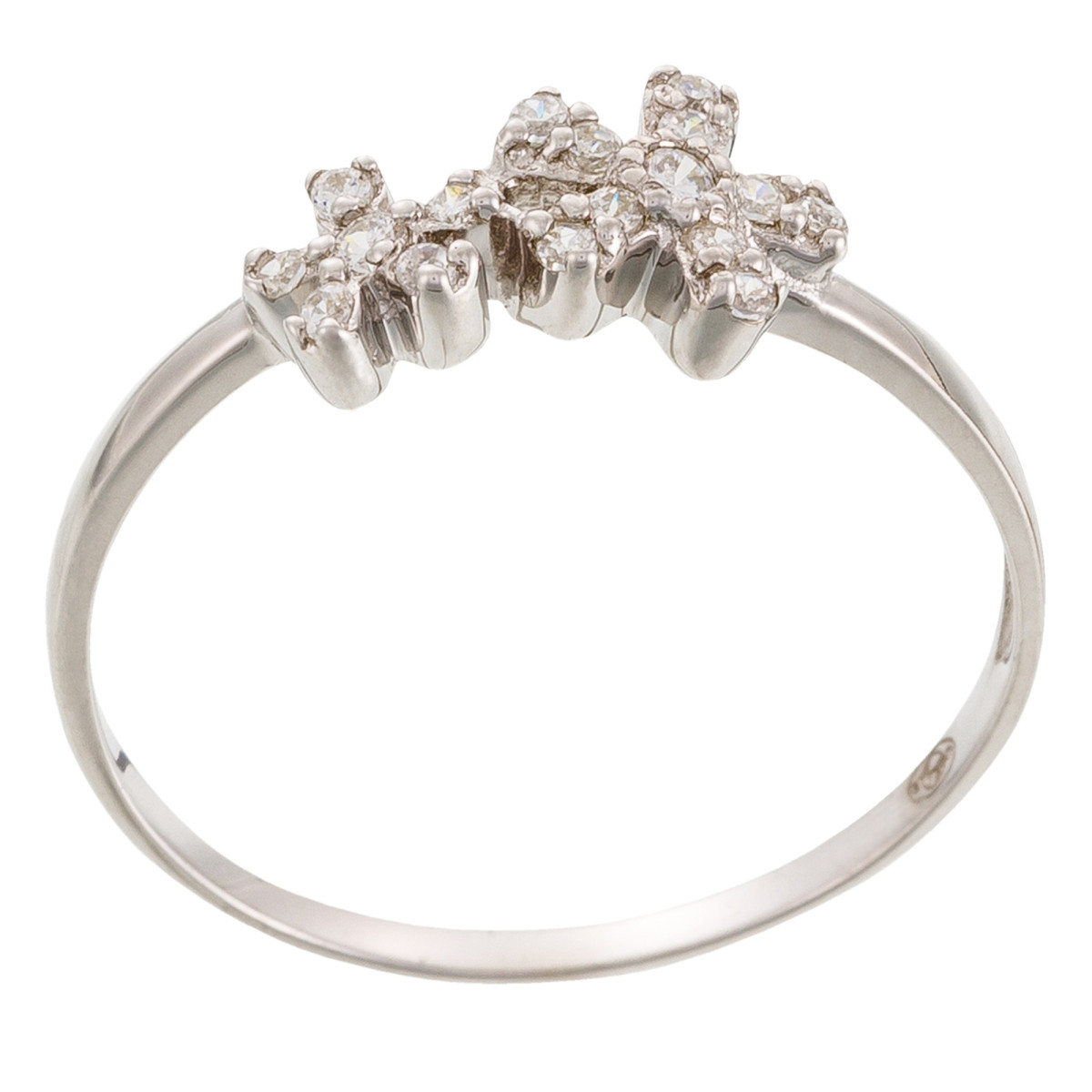 Bague Or Blanc 375 et Oxyde de Zirconium "Romantique" Bague Or Blanc 375 et Oxyde de Zirconium "Romantique"