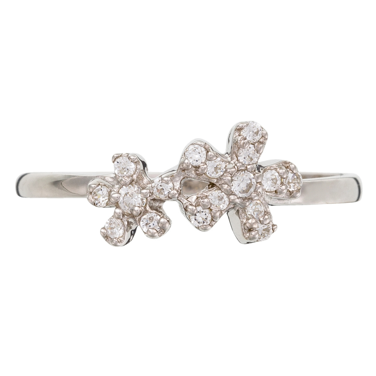 Bague Or Blanc 375 et Oxyde de Zirconium "Romantique" Bague Or Blanc 375 et Oxyde de Zirconium "Romantique"