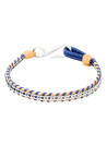 Bracelet Homme acier et cuir bleu "NATURAL AND BLUE" | Mes-bijoux.fr