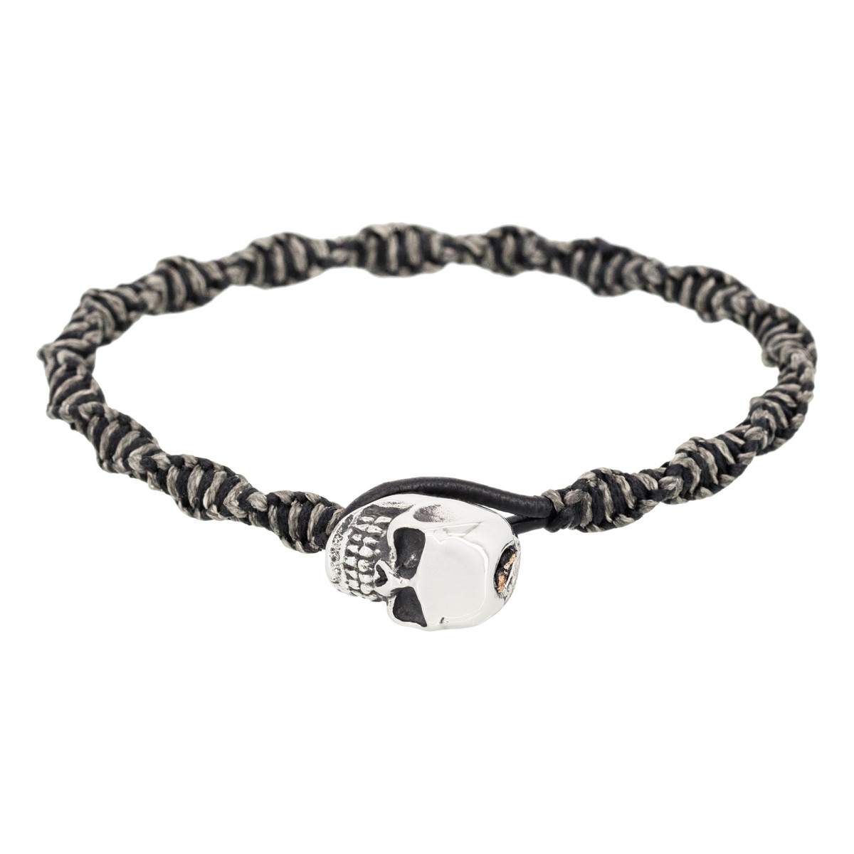 Bracelet Homme en acier et cuir "Joran" Taille L
