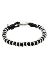 Bracelet Homme cuir noir "KING "