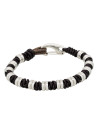 Bracelet Homme acier et cuir marron "EDDY "