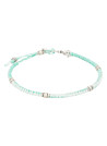 Bracelet Homme acier et corde vert d'eau "AZUL WAX "