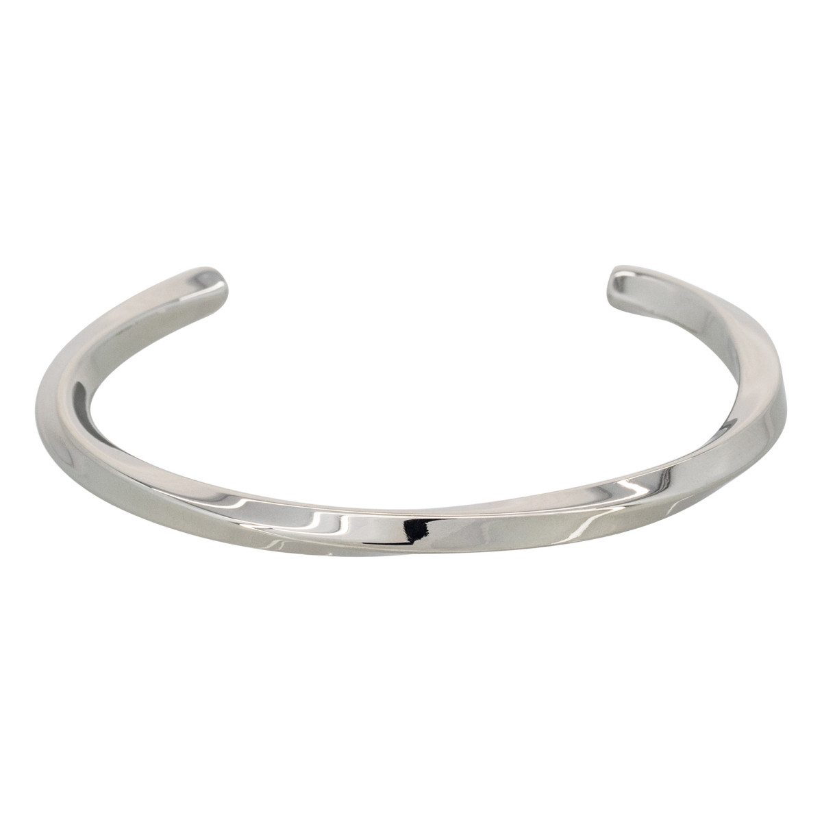 Bracelet Jonc Homme Acier coloris argenté Bracelet Homme en Acier"Theronix" Taille M