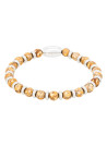 Bracelet Homme acier et pierres d'agate beige "SUNRISE"