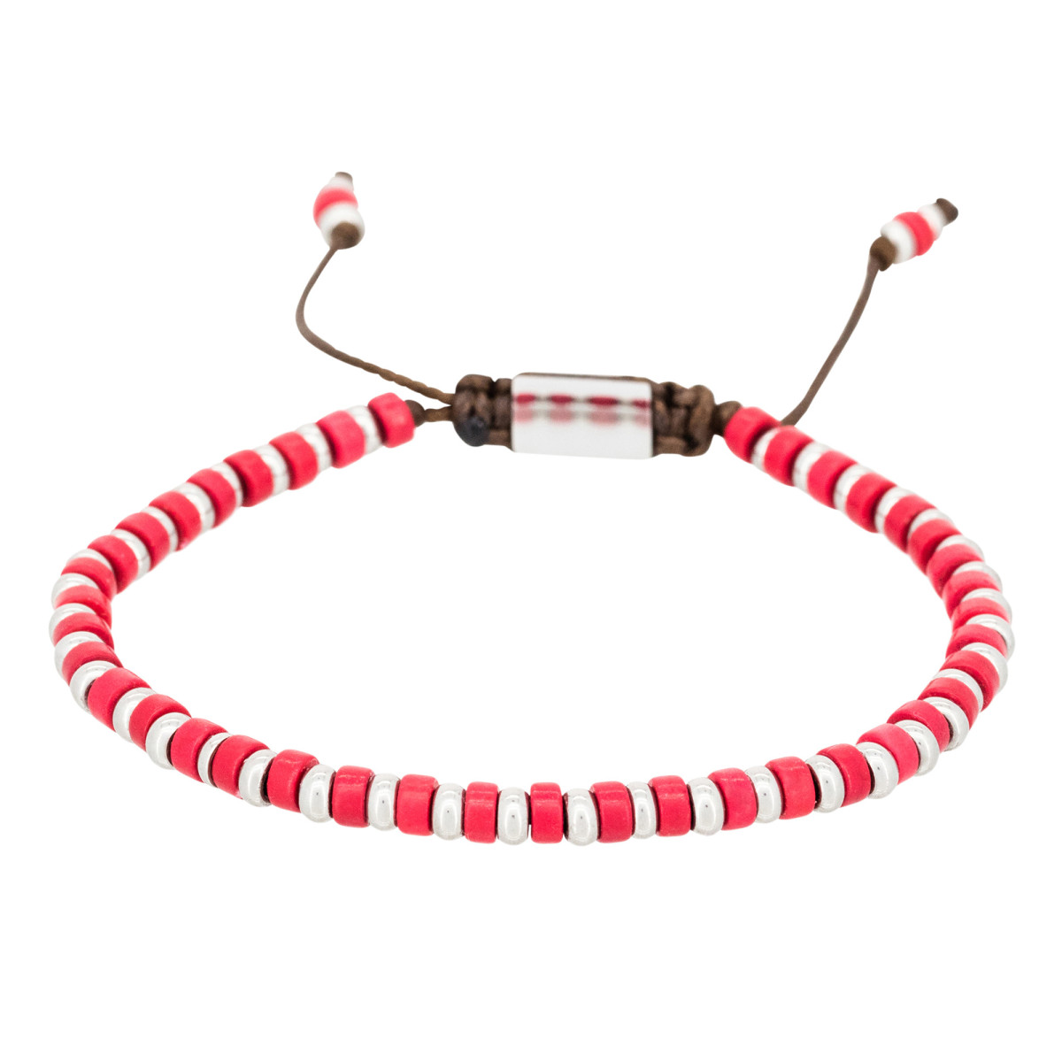 Bracelet Homme en perles rouges "Elyros"