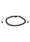 Bracelet Homme ajustable pierres noir "ANTONIO"