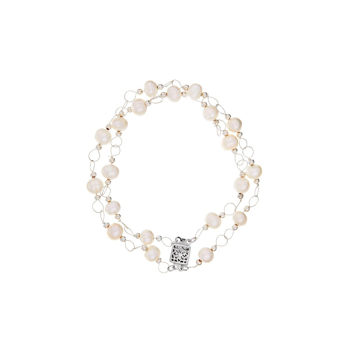 Bracelet argent et perles de culture blanches "Perle Chic"