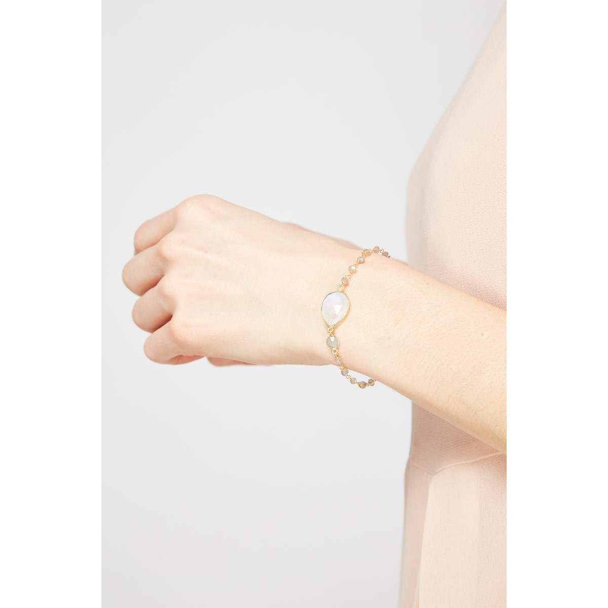 Bracelet "Selma" Bracelet "Dérivis" Aqua Calci Laiton doré