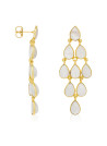 Boucle d'oreilles "Darcy" Pierre de lune blanche