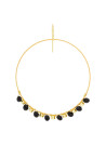 Boucles d'Oreilles "Roberta" Jade Noir