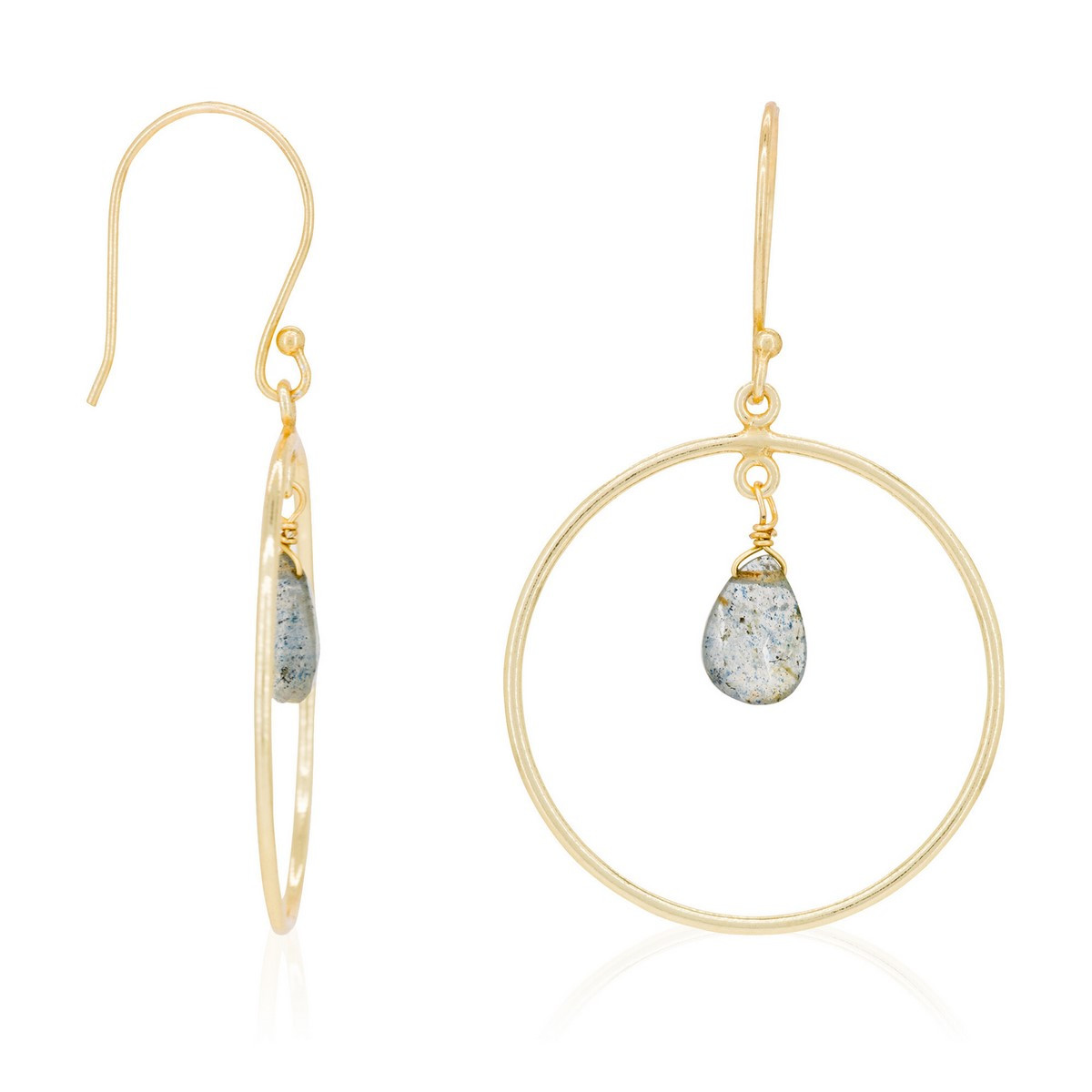 Boucles d'oreilles "Véro" Labradorite