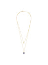 Collier "Gloriana" Agathe grise et Lapis bleu