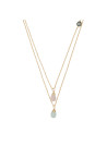Collier "Ariane" Quartz Rose et Aqua Calci
