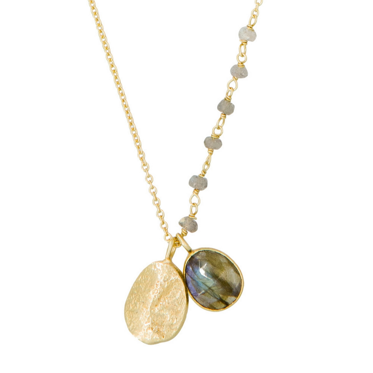 Collier "Natasha" Labradorite Collier "Nebulia" Labradorite Laiton doré