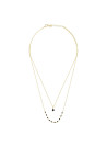 Collier "Paola" Jade noir et opal noir