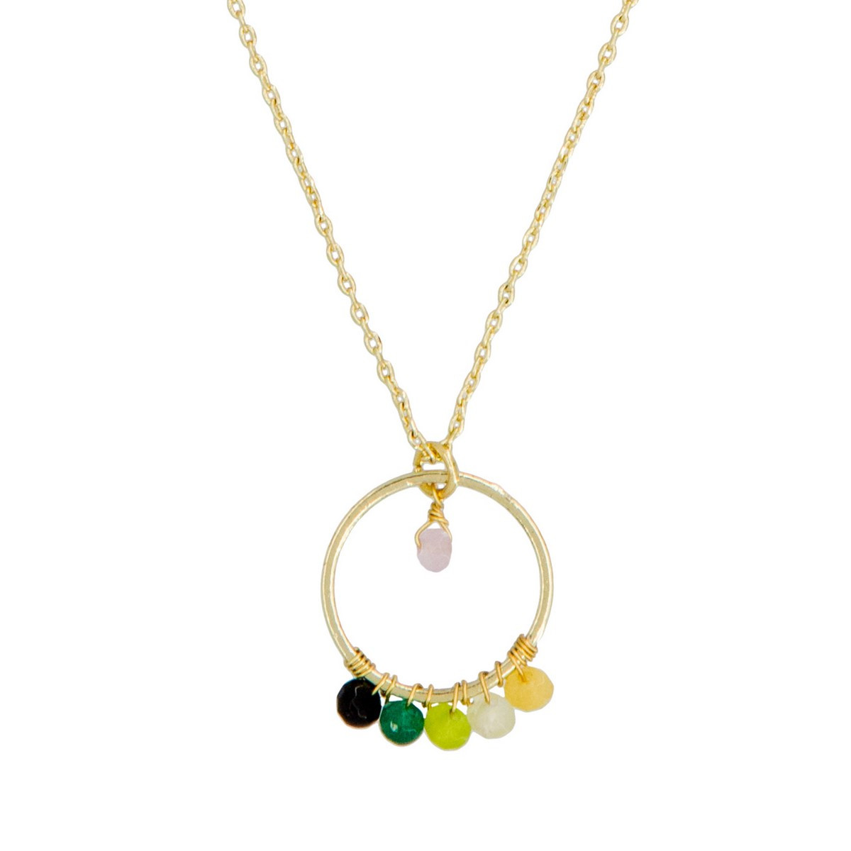 Collier "Cerla" Jade multicolore