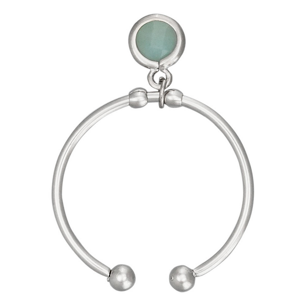 Bague "Norah" Bague Ajustable "Fusion" Amazonite verte Laiton
