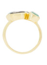 Bague "Tatiana" Labradorite et Aqua Calci