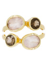 Bague "Thaïs" Quartz rose et Quartz fume