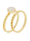 Bague "Erika" Pierre de lune blanche