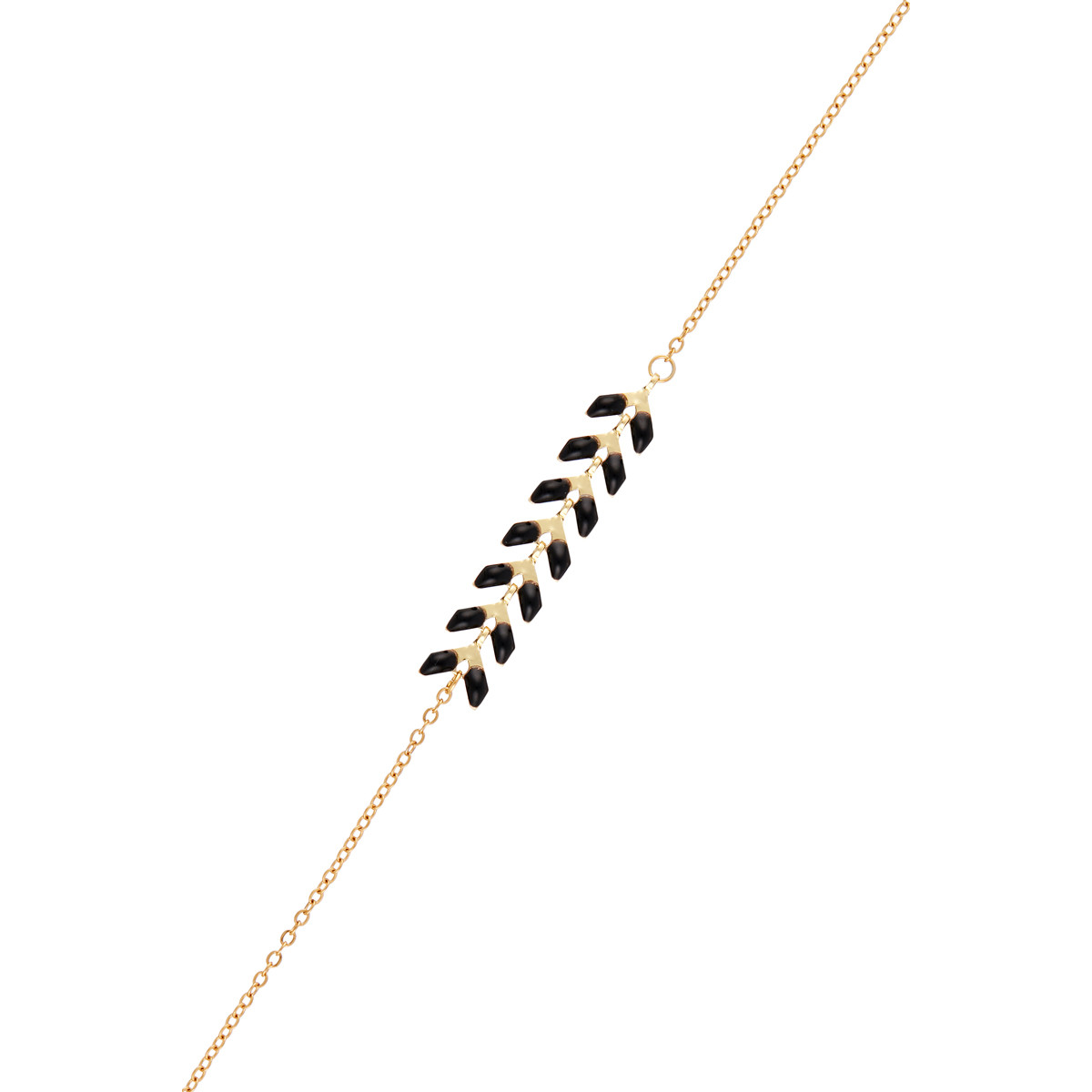 Bracelet chaine "Cerise" Epoxy noire