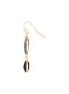 Boucle d'oreilles "Sharon"  Labradorite et Onyx noir