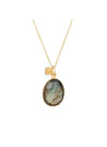 Collier "Alba" Labradorite Grise