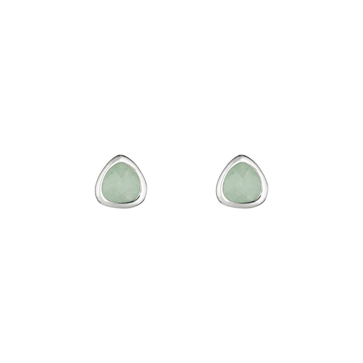 Boucles d'oreilles "Vernalia" Aventurine verte Laiton