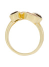 Bague "Thaïs" Quartz rose et Quartz fume