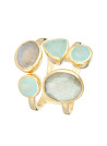 Bague "Tatiana" Labradorite et Aqua Calci