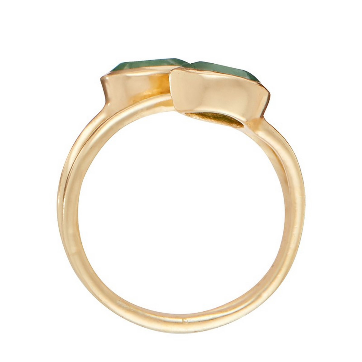 Bague "Taya" Aventurine verte Bague "Frimasia" Aventurine verte Laiton doré