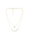 Collier "Paola" Jade noir et opal noir