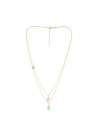 Collier "Ariane" Quartz Rose et Aqua Calci