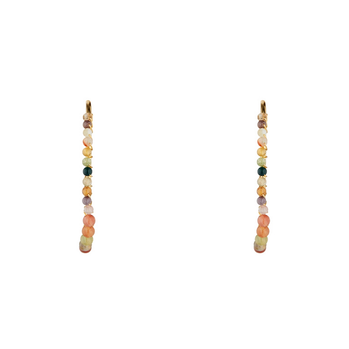 Boucles d'oreilles "Malis" Agate multicolore