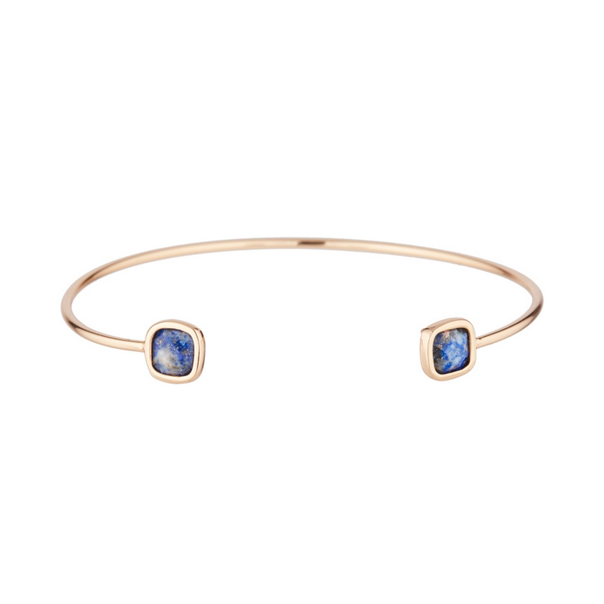 Bracelet "Rosy" Lapis Bracelet "Vestalis" Lapis Lazuli Laiton doré