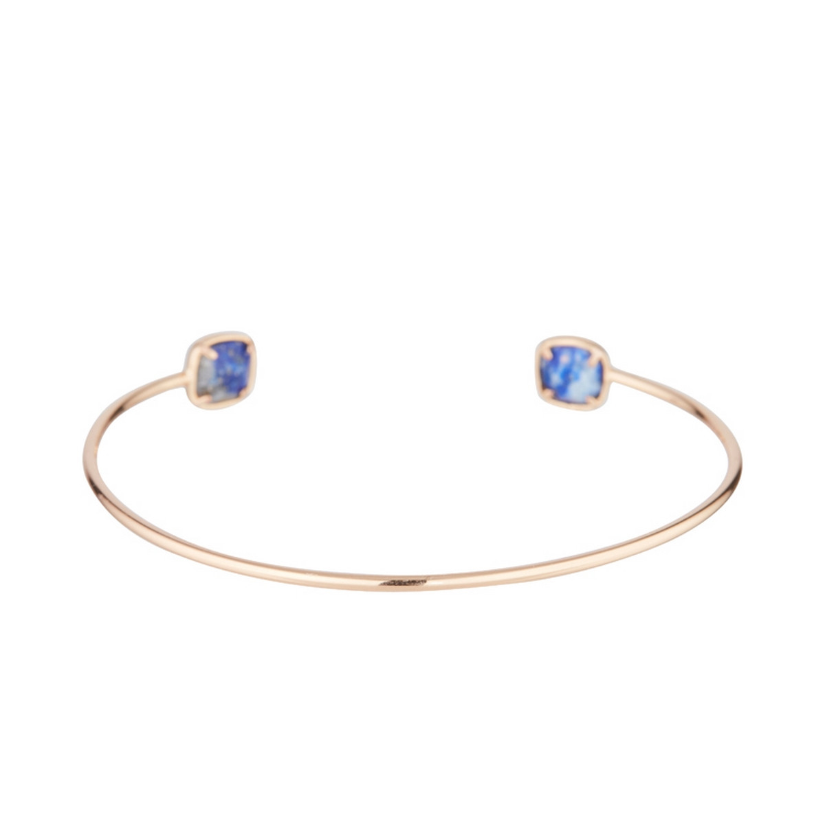 Bracelet "Rosy" Lapis Bracelet "Vestalis" Lapis Lazuli Laiton doré
