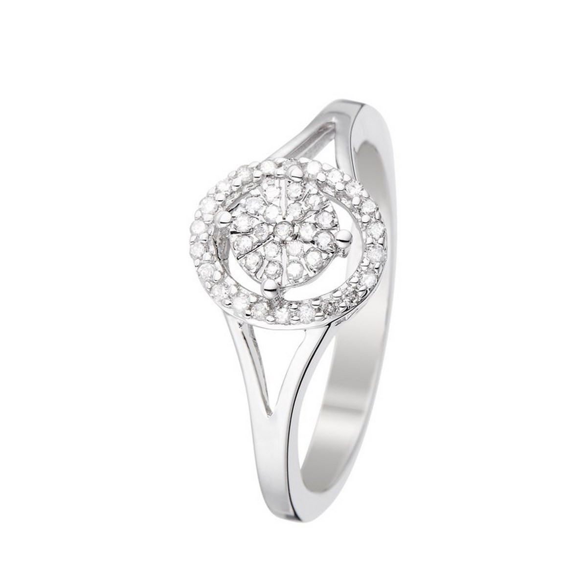 Bague "Mon incessante Admiration" Or blanc et Diamants