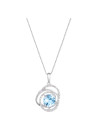 Pendentif "Seychelles" Diamants 0,17cts/52 + Topaze 2,25cts/1