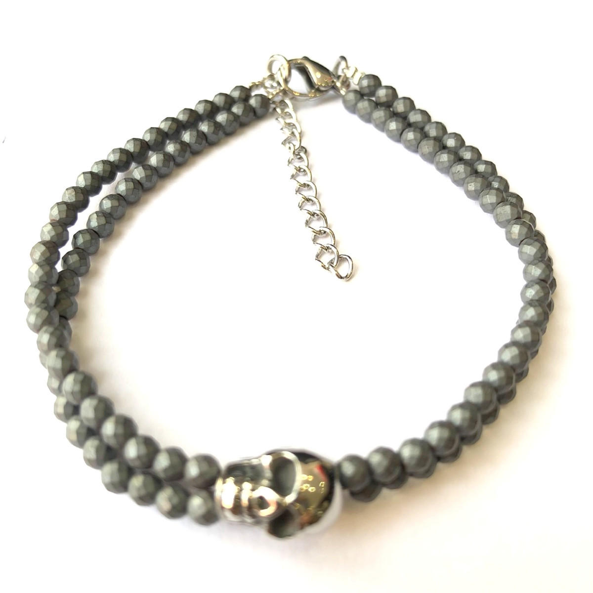 Bracelet Homme ajustable pierres "DARK MOOD"